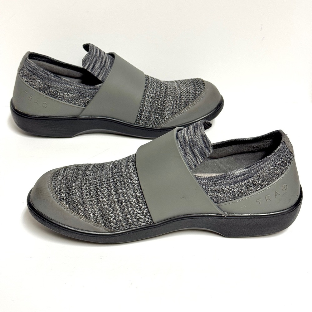 TRAQ by Alegria Womens 37 Qwik Sport Rocker Charcoal Gray Fabric Comfort Shoes - Picture 2 of 10